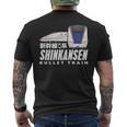 新幹線 新幹線 日本の漢字 鉄道扇子 長袖tシャツ メンズTシャツ バックプリント