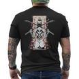 日本のサムライガールとヴィンテージさくら桜ギフト メンズTシャツ バックプリント