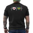 日本・ジャマイカ ジャマイカの国旗 国旗 メンズTシャツ バックプリント