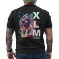 暗号通貨xlm恒星ルーメンハードコアホルダー。 メンズTシャツ バックプリント