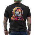 柴犬 面白いtシャツ 犬 宇宙飛行士 かわいい メンズ 子供 おもしろ 服 グッズ ネタ 犬好き メンズTシャツ バックプリント