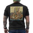 歌川広重作 宝船 七福神 メンズTシャツ バックプリント