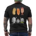 洗濯 する 寿司 すし たまご サーモン えび メンズTシャツ バックプリント