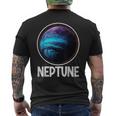 海王星 惑星 太陽系 天文学 メンズTシャツ バックプリント