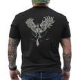 灰からのフェニックス フェニックス 神話上の生き物 不死鳥 メンズTシャツ バックプリント