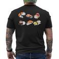 猫好き 寿司好き おもしろい 和食 猫寿司 メンズTシャツ バックプリント