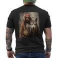 男と狼 長袖tシャツ メンズTシャツ バックプリント