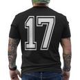 番号17インチ ホワイト メンズTシャツ バックプリント