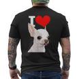 白いチワワ犬が大好き メンズTシャツ バックプリント