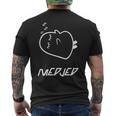 眠っているメジェド、面白い皮肉 長袖tシャツ メンズTシャツ バックプリント