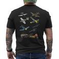 第二次世界大戦 戦闘機 P51 マスタング スピットファイア メッサーシュミット B-17 メンズTシャツ バックプリント