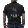 米軍用機 Ch-47D チヌークヘリコプター メンズTシャツ バックプリント