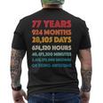 素晴らしい77歳の誕生日ギフト 面白いレトロ 77歳の誕生日 メンズTシャツ バックプリント