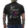 結婚記念日 20周年 メンズTシャツ バックプリント