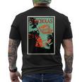 聖ニコルズ ドラゴン サンセット ヤシの木 グラフィック リトグラフ メンズTシャツ バックプリント