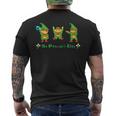 聖パトリックデー ピクセルアート ドット絵 レトロゲーム プレゼント ダブダンス 乾杯 万歳 メンズTシャツ バックプリント