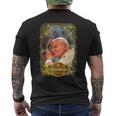 聖ローマ教皇ヨハネ・パウロ2世十字架 カトリック メンズTシャツ バックプリント
