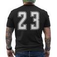 背番号 23 チーム短大スポーツ背番号付きユニフォーム メンズTシャツ バックプリント