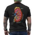 腎臓の解剖学 腎臓学 メンズTシャツ バックプリント