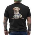 自閉症啓発サポート犬ラブラドールのニューロダイバーシティ 長袖tシャツ メンズTシャツ バックプリント