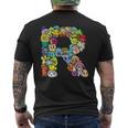 英文字 R アルファベット R 名前 イニシャル モノグラム シャツ メンズTシャツ バックプリント