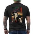 豊原くにちか ヴィンテージ江戸時代和歌舞伎アート メンズTシャツ バックプリント