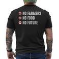 農場トラクター 農場農業 メンズTシャツ バックプリント