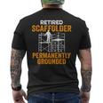 退職した足場用足場ビルダー メンズTシャツ バックプリント