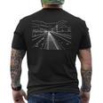 鉄道路線アート 鉄道マニア メンズTシャツ バックプリント