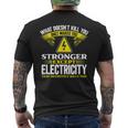 メンズ 電気工事士 面白い ラインマン メンズTシャツ バックプリント