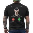 面白いtシャツ フレンチブルドッグ 着信 犬 イヌ メンズ グッズ かわいい おもしろ 面白い 服 ネタ メンズTシャツ バックプリント
