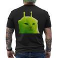 面白いエイリアン 猫 ミーム Glerp Glorp Zep Zep メンズTシャツ バックプリント