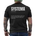 面白いシステマ格闘技愛好家の定義 メンズTシャツ バックプリント