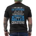 面白いジェットコースター テーマパーク ジェットコースター メンズTシャツ バックプリント