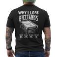 面白いビリヤード スヌーカーで負ける理由 ビリヤード プールプレーヤー メンズTシャツ バックプリント