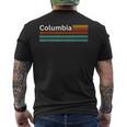 面白いレトロヴィンテージ 1980 グラフィックスタイル コロンビア ユニセックス メンズTシャツ バックプリント