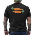 面白い人参デザイン 野菜にんじん メンズTシャツ バックプリント