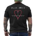 面白い数学オタクtシャツ ハート方程式付き メンズTシャツ バックプリント