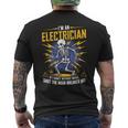 音楽なしで踊ったら私は電気技師だおもしろいスケルトン メンズTシャツ バックプリント