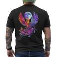 鳳凰 満月 鳥 神話 鳥 若返り メンズTシャツ バックプリント