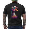 鵞鳥 雛 鴨 小雁 メンズTシャツ バックプリント