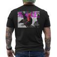 黒ちゃぼ。 ちゃぼデザイン 鶏をテーマにしたスタイリッシュなアート メンズTシャツ バックプリント