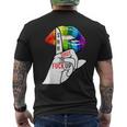 黙ってろよ Lgbtq メンズTシャツ バックプリント