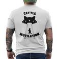 'Cat'tle Mutilation キャットルミューティレーション キャトルミューティレーション 猫 Ufo 宇宙 メンズTシャツ バックプリント