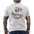 101歳＆ファビュラスフラワーパーティー 101歳の誕生日おめでとう 長袖tシャツ メンズTシャツ バックプリント