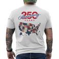 250年の独立記念日 愛国心が強い250周年 アメリカ メンズTシャツ バックプリント