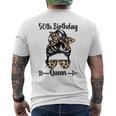 50歳の誕生日 クイーン Happy 50歳 散らかったパンヒョウ メンズTシャツ バックプリント