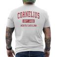 Cornelius North Carolina Nc ビンテージスポーツデザイン レッドデザイン メンズTシャツ バックプリント