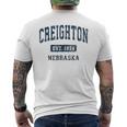 Creighton ネブラスカne ビンテージアスレチックスポーツデザイン メンズTシャツ バックプリント