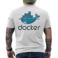 Docker Engine プラットフォーム間でのアプリケーションのデプロイと実行 メンズTシャツ バックプリント